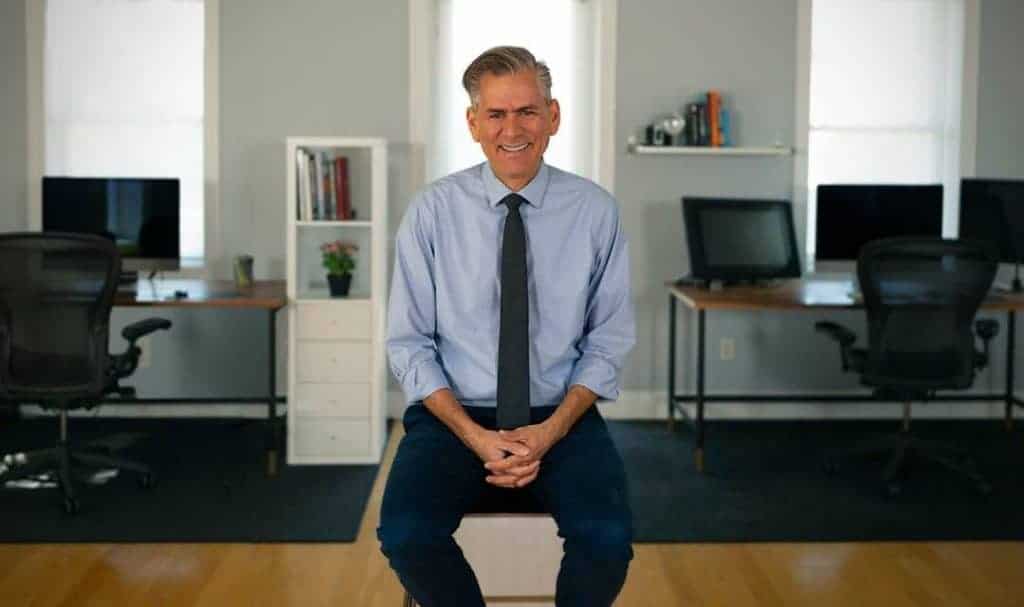 Still frame from testimonial