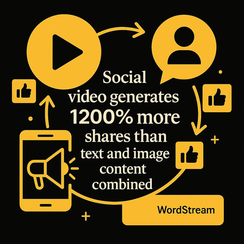 social media video stats infographic 