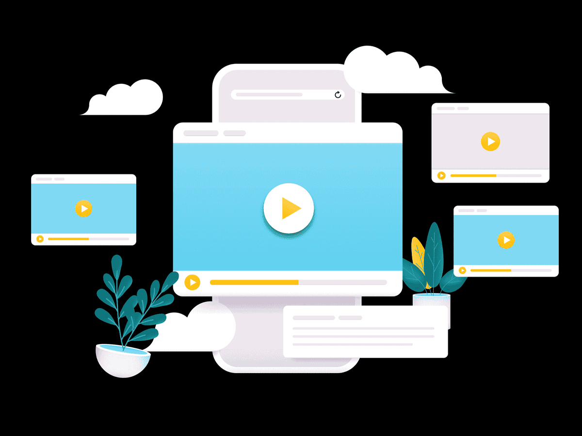 Video streaming interface on multiple digital screens